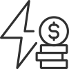 Save money and energy icon